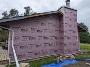 exterior foam added to home prior to new siding installation